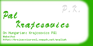 pal krajcsovics business card