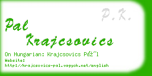 pal krajcsovics business card